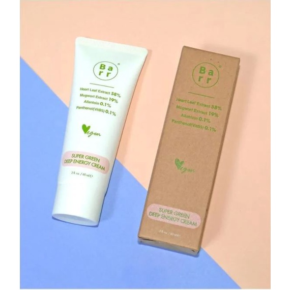 Kem dưỡng ẩm phục hồi làm dịu siêu năng lượng xanh Barr Super Green Deep Energy Cream 60ml