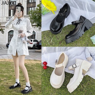  34-43 Size Girls giày nữ thời trang giày đế cao su giày eva Fashion Black School Shoes for EVA Shoes Japanese High-heeled Thick-soled Lolita Uniforms Small Leather Shoes College Style Net Red Mary Jane Shoes 42 Plus Size Women Shoes 