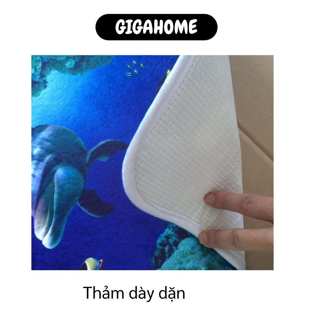 Thảm Lau Chùi Chân GIGAHOME Hình 3D Đẹp Mắt Để Nhà Tắm Chống Trượt, Siêu Thấm Hút 4303