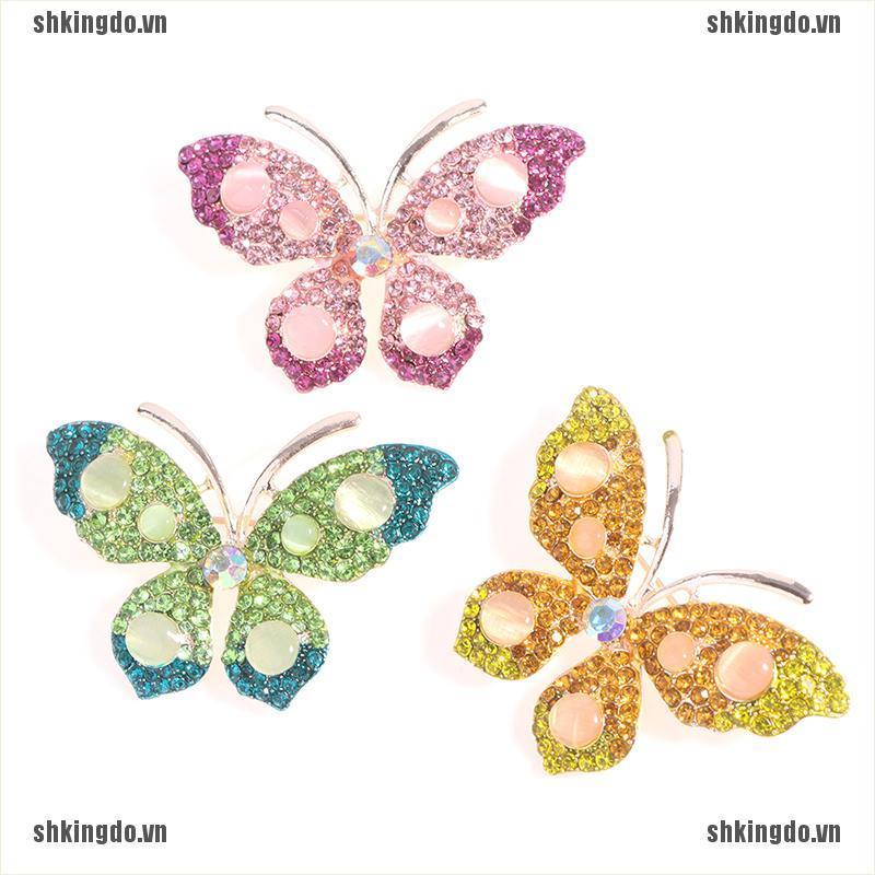 Trâm Cài Áo Hình Bướm Đính Đá Sang Trọng 1 Cái