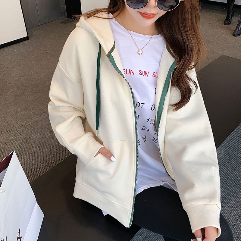 ✢Áo Khoác Cardigan Ngắn Có Nón Dáng Rộng Phong Cách Phương Tây Thời Trang Mùa Thu 2022 Mới Mẻ Dễ Phối Đồ Dành Cho Bạn Nữ