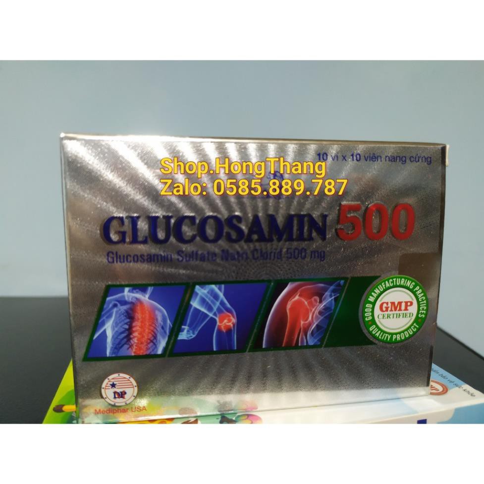 GLUCOSAMIN 500mg Giúp xương chắc khớp khỏe, ngăn ngừa thoái hóa khớp tái tạo mô sụn khớp, chống còi xương, suy dinh dưỡ