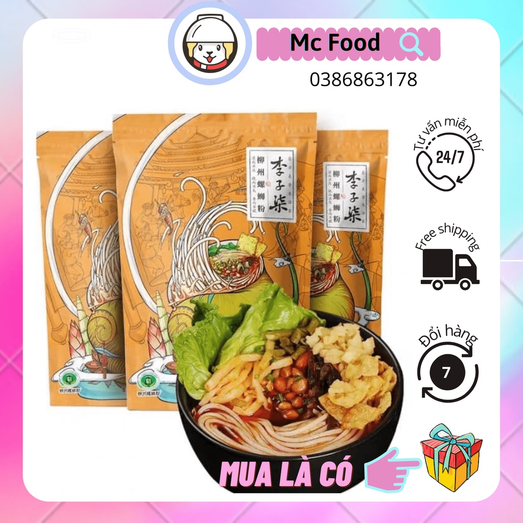 Bún Ốc Liễu Châu Lý Tử Thất Chua Cay 335gr💥Mc Food 💥 đồ ăn vặt trung quốc
