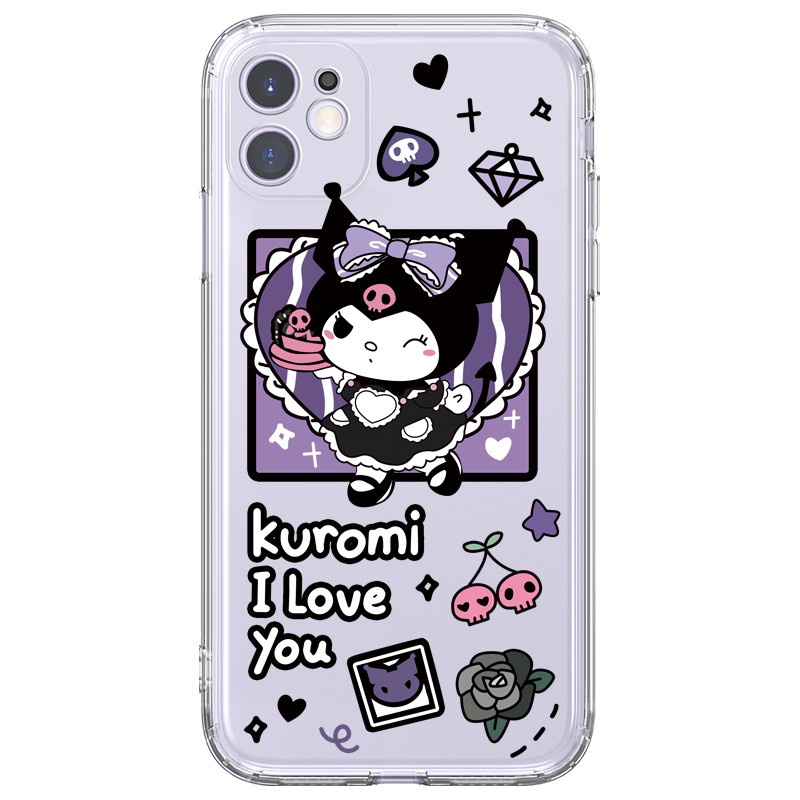 Ốp lưng IPhone trong suốt Kuromi 6/6s/6plus/6s/7/8/7plus/8plus/x/xs/xs max/11/12/13/pro/promax T176