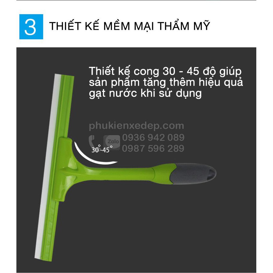 Cây gạt lau kính chữ T cán cao su siêu bền và chắc chắn