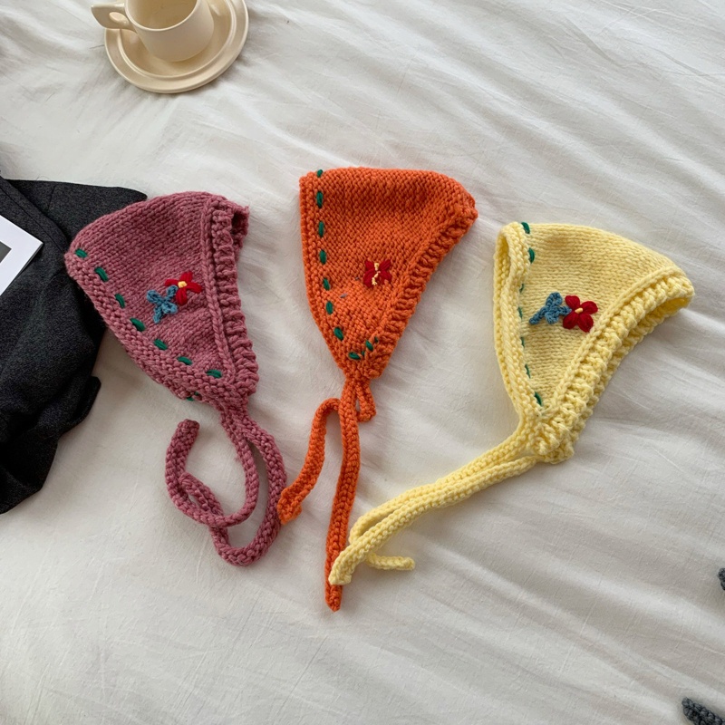 Khăn Trùm Đầu Dệt Kim Bảo Vệ Tai Thời Trang Mùa Đông Dành Cho Nữ