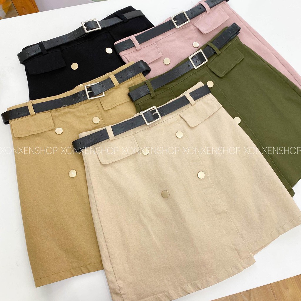 Chân váy chữ A dáng ngắn Xonxen shop chất vải kaki size s m, mã 362 | BigBuy360 - bigbuy360.vn