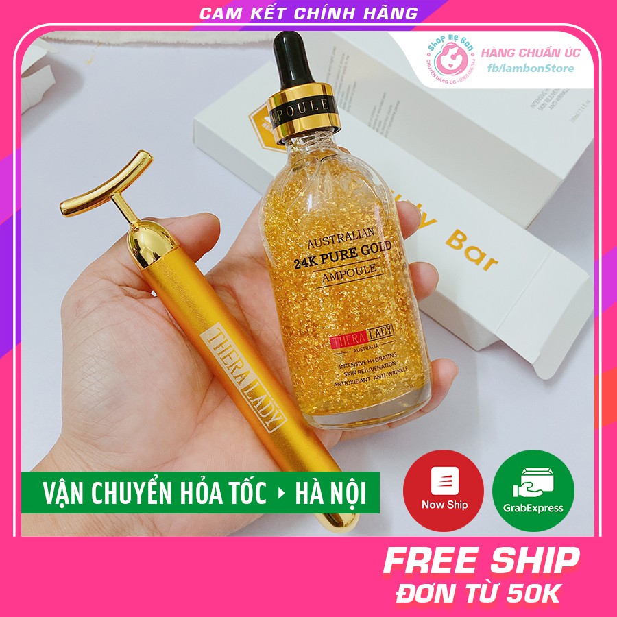 [CHÍNH HÃNG] Serum Tinh Chất Vàng 24k Pure Gold Ampoule Thera Lady 100ml (Date mới nhất) - Xuất xứ Úc