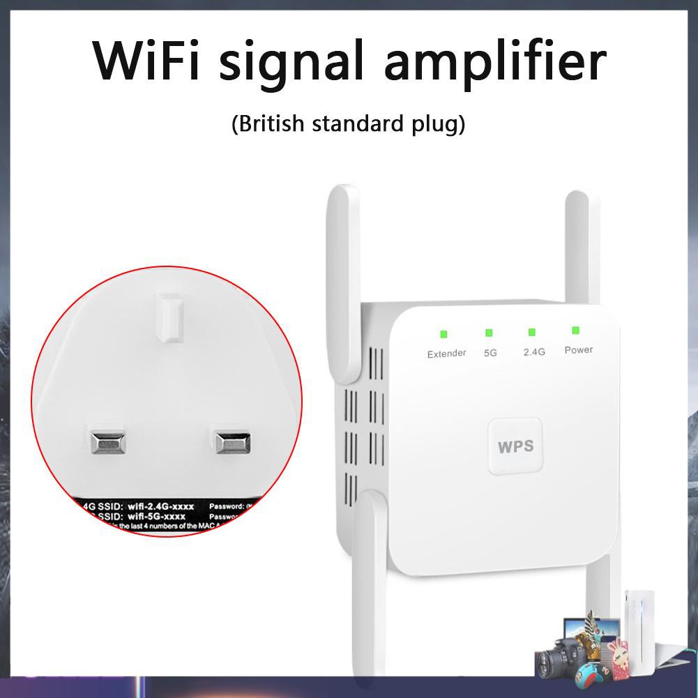 Bộ Khuếch Đại Tín Hiệu Wifi 4-antenna 2.4ghz 5.8ghz 1200mbps | BigBuy360 - bigbuy360.vn