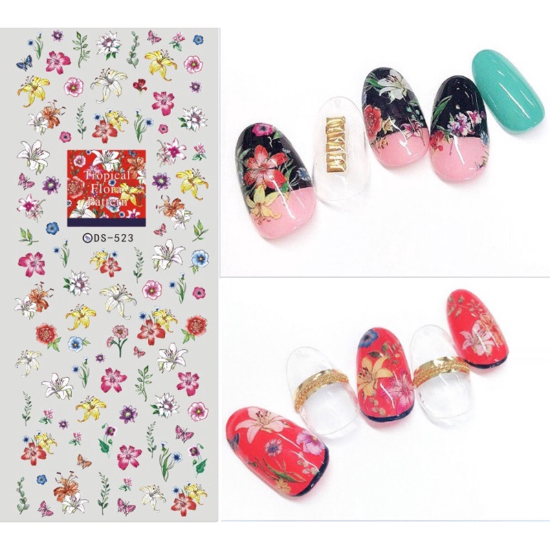 [Hàng mới về] Miếng dán trang trí móng tay nghệ thuật chuyển nước tiện lợi