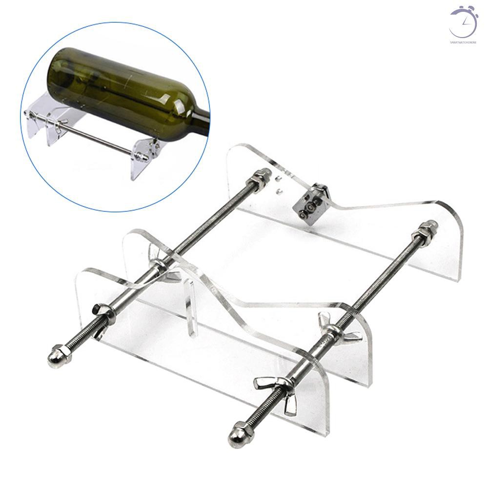 Máy cắt chai thủy tinh DIY có thể điều chỉnh kích thước Máy cắt chai thủy tinh bằng kim loại để chế tạo chai rượu vang Dụng cụ cắt đồ trang trí gia đình♠