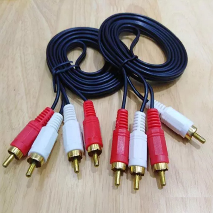 Dây 4 Đầu AV Hoa Sen Đen, Kết Nối Loa Kéo - Đầu Karaoke  Mixer  - Với Amply - Hàng Chất Lượng Cao