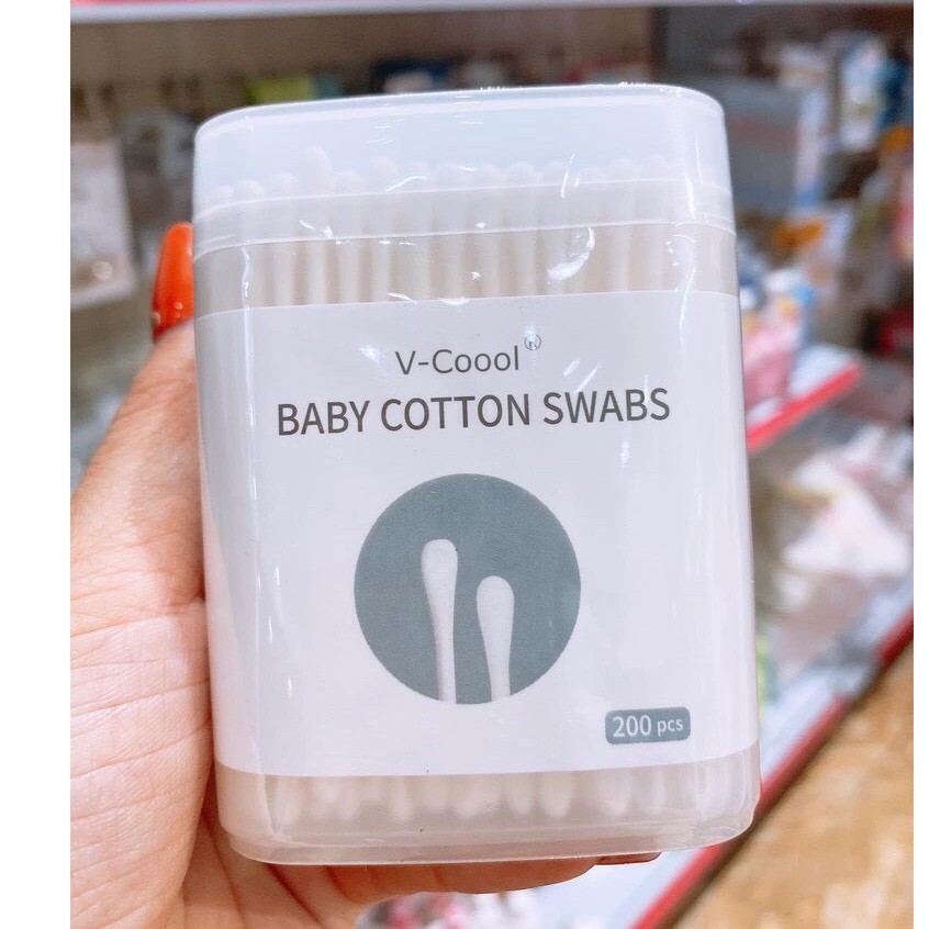 Tăm Bông Cho Bé Cao Cấp Vcool 200 que