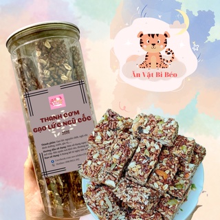 Thanh cơm gạo lứt ngũ cốc 250g- Bánh gạo lứt kết hợp ngũ cốc, ăn vặt healthy, ăn kiêng siêu ngon nhà Bi Béo, ăn vặt
