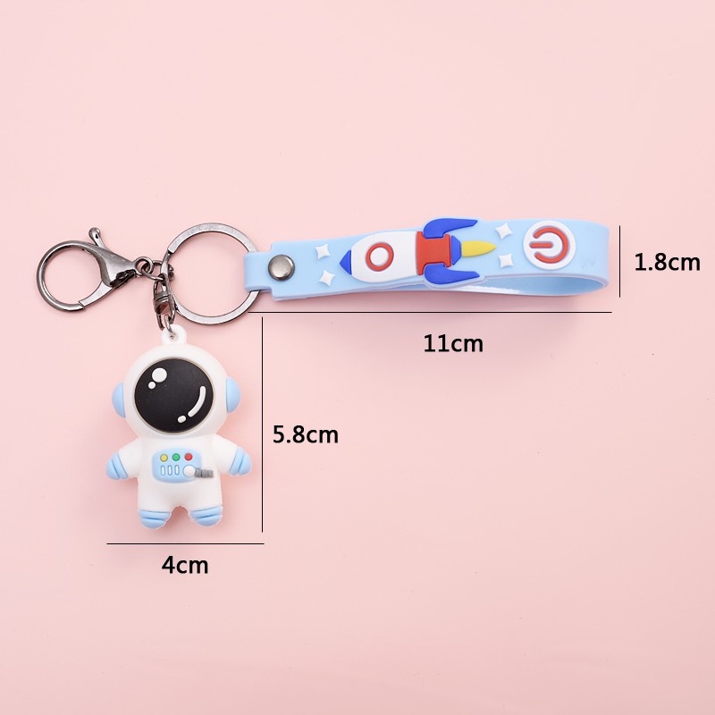 Móc khóa hình robot / phi hành gia / hành tinh / vũ trụ dễ thương phong cách thời trang Hàn Quốc