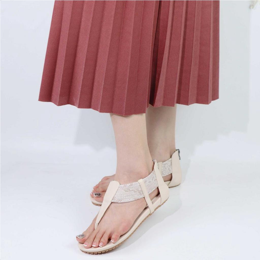 Giày Đi Biển Dép Xăng Đan Xỏ Ngón Nữ Cillie Có Khóa Kéo Phía Sau 1162