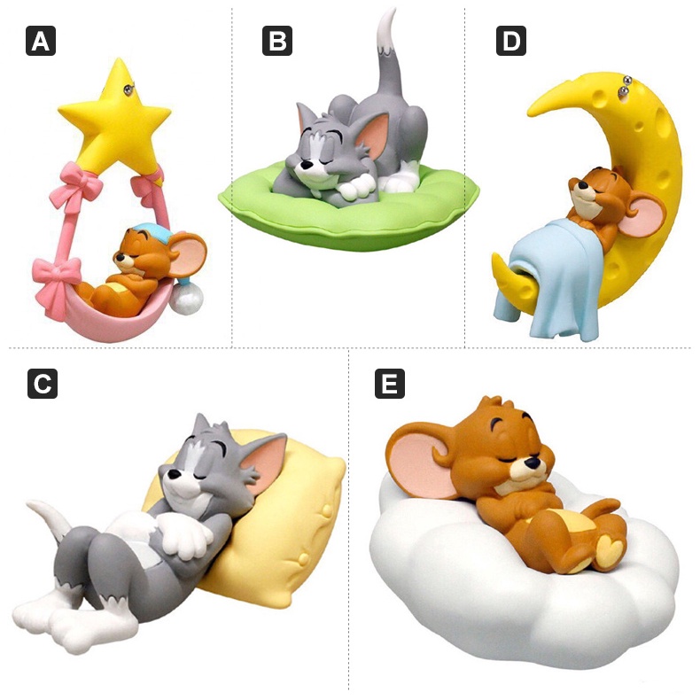 Set 5 Mô Hình Đồ Chơi TOM & Jerry Xinh Xắn Dùng Để Trang Trí