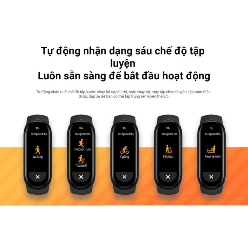 Vòng đeo tay thông minh Xiaomi Mi Band 6 - Bản Nội địa - Có Tiếng Việt - Bảo hành 1 tháng