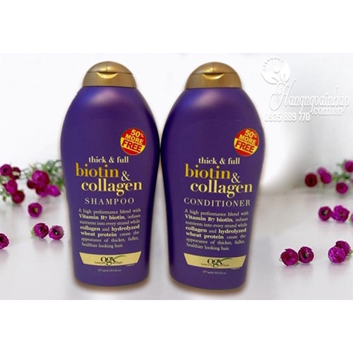 Biotin Collagen - Dầu Gội Xả Biotin Collagen Chống Rụng Tóc Và Kích Thích Mọc Tóc 577ml