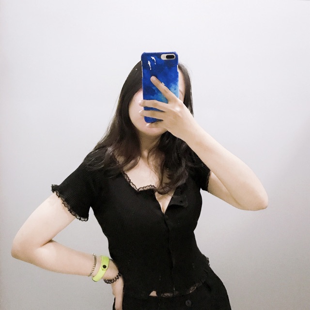 Áo croptop len thun