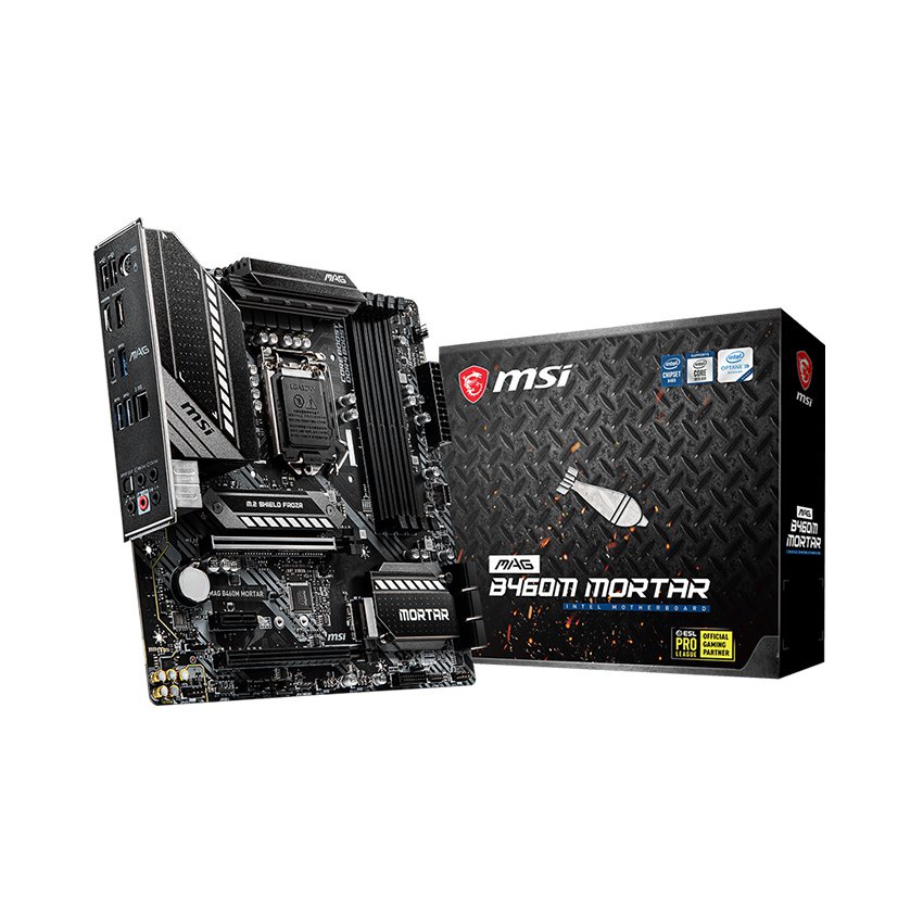 GIÁ TỐT-Mainboard MSI MAG B460M MORTAR (Intel B460, Socket 1200, m-ATX, 4 khe RAM DDR4)