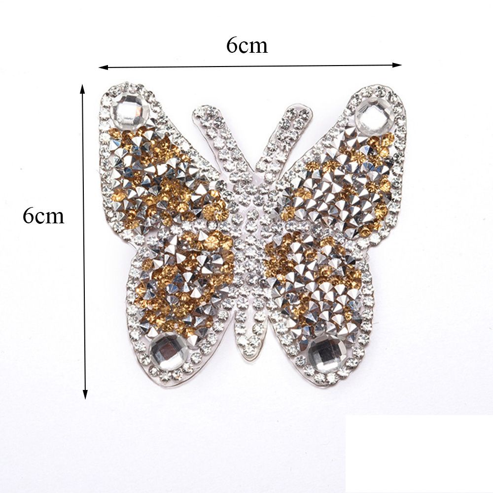 Miếng vá ủi nhiệt thêu trang trí quần áo hình bướm cao cấp DIY