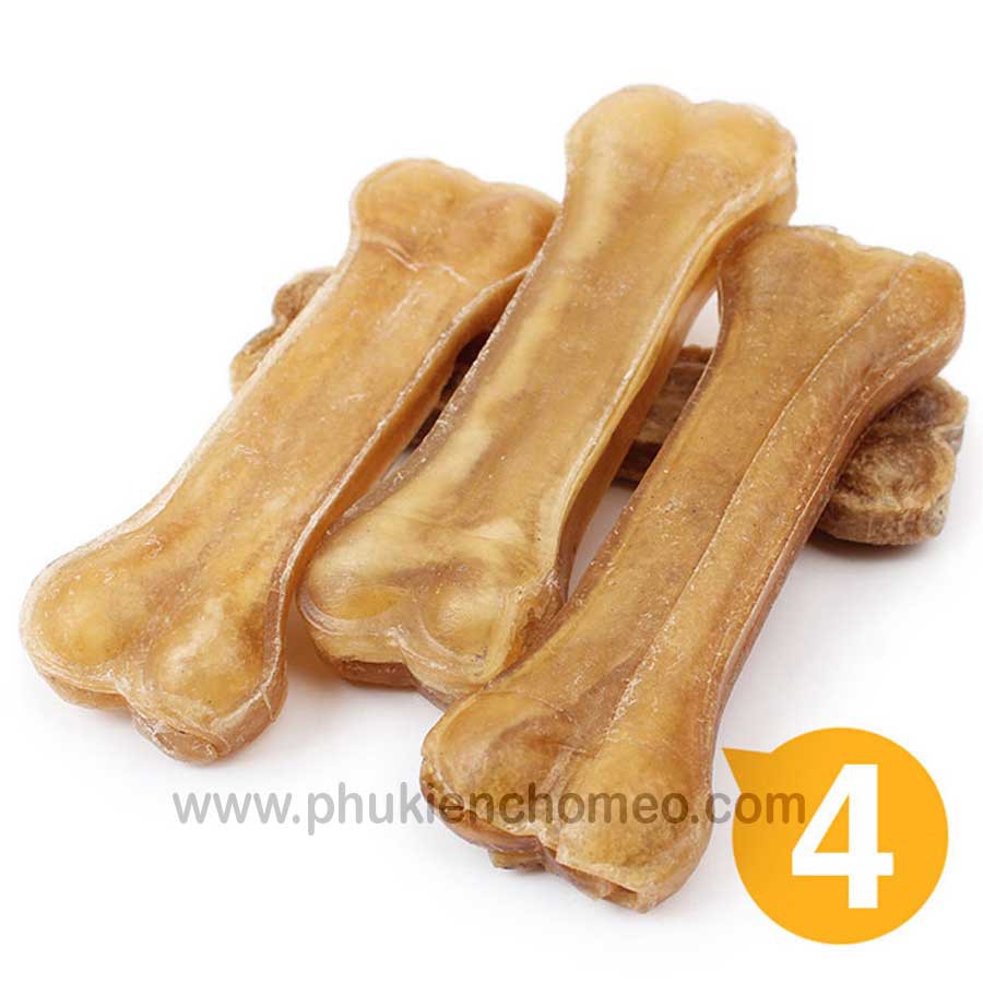 Xương da bò cho chó gặm size 5.5'' 2c/túi giúp làm sạch răng, giảm hôi miệng, giúp bé đỡ ngứa răng