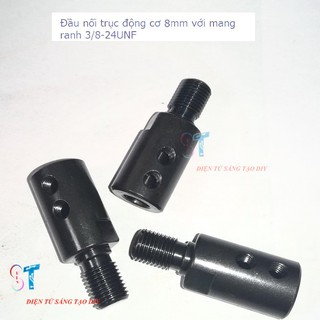 Đầu Nối 3/8-24UNF Trục 8mm Với Đầu Mang Ranh Có Ren 10mm