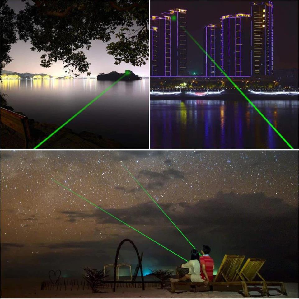 Đèn Laser Siêu Mạnh-Đèn Laze 303 Tia Sáng Xanh có kèm pin và củ sạc