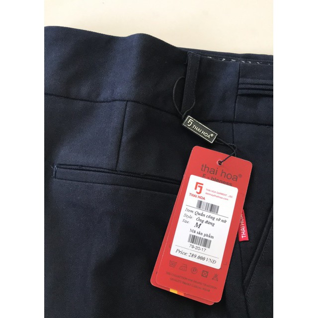 CHÍNH HÃNG THÁI HOÀ Quần tây vải dày mềm màu xanh đen 935-20 79-20