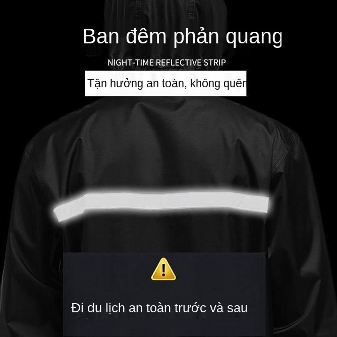 Huỳnh quang áo mưa màu xanh lá cây và quần bộ phản An toàn người lớn nam nữ dày xe máy điện làm nhiệm vụ cứu hộ