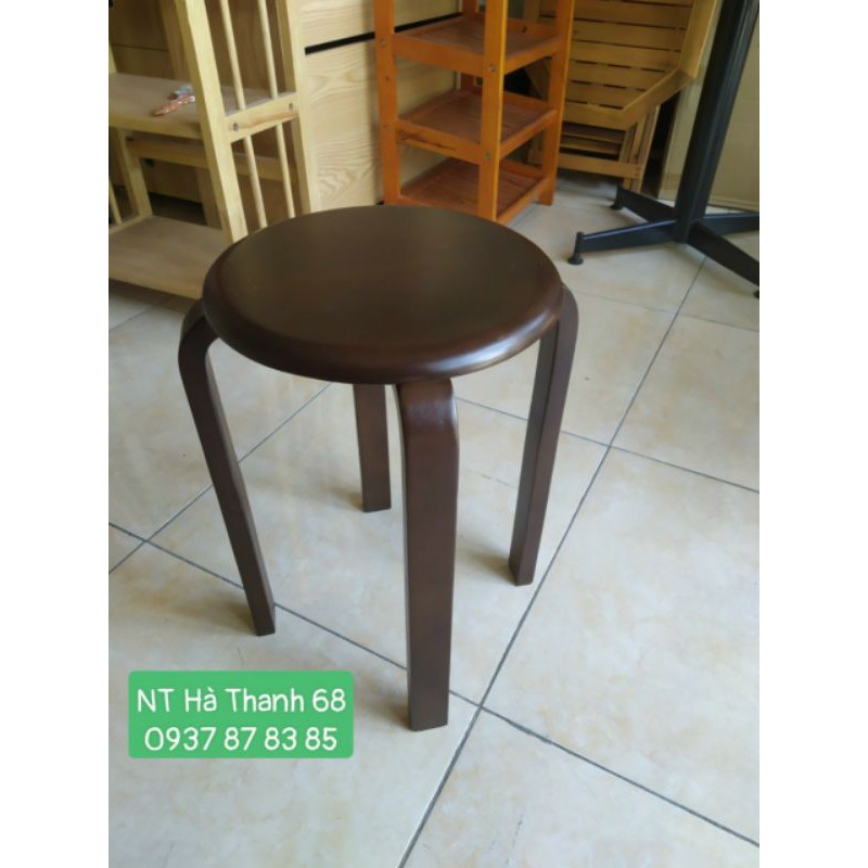 (SALE) Combo 4 ghế đôn chân cong màu walnut. | BigBuy360 - bigbuy360.vn
