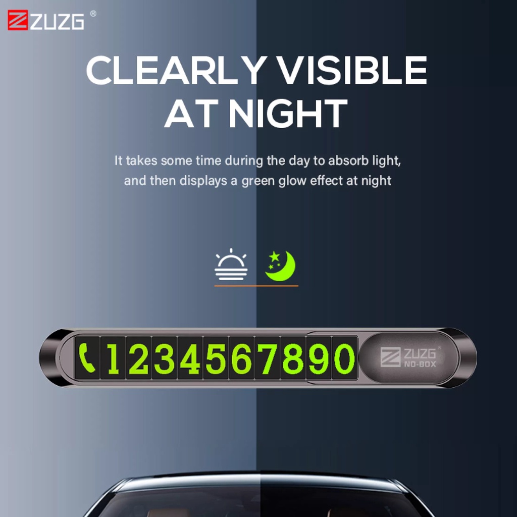 Bảng ghi số điện thoại gắn taplo xe hơi ZUZG NC2