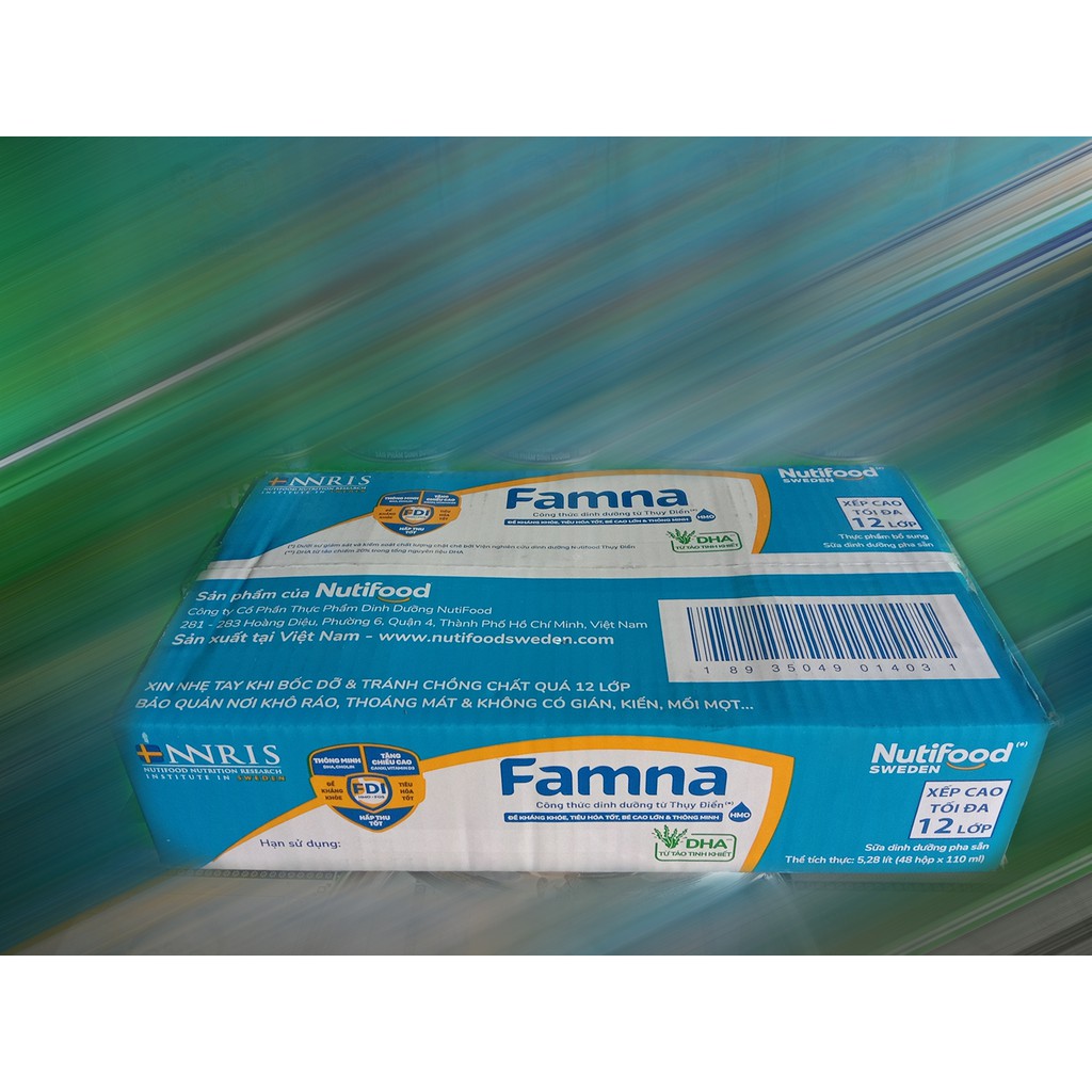 Thùng sữa bột pha sẵn Famna 110ml