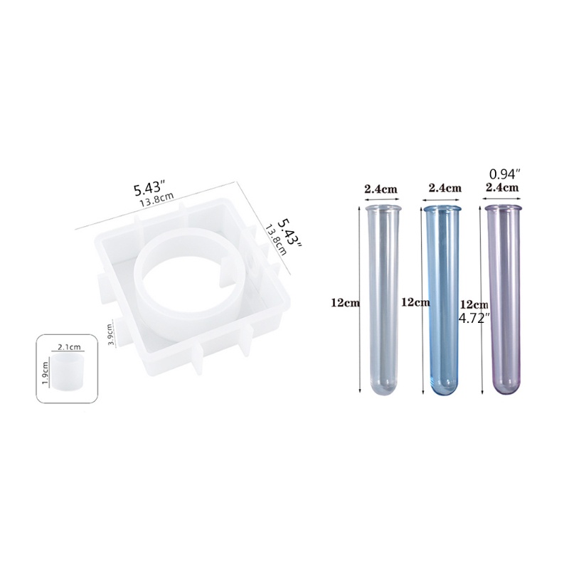 Bộ Khuôn Silicone Làm Chậu Hoa Thủy Canh DIY