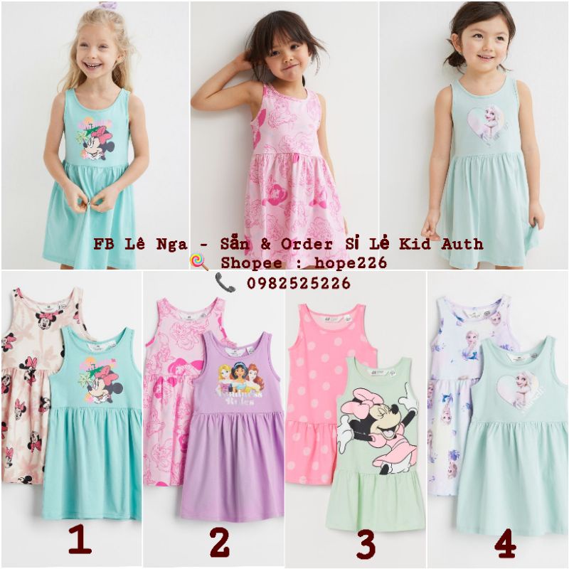 Set 2 váy kid họa tiết DIS.NEY HM US/JAPAN sz tù 1.5-2y đến 8-10y