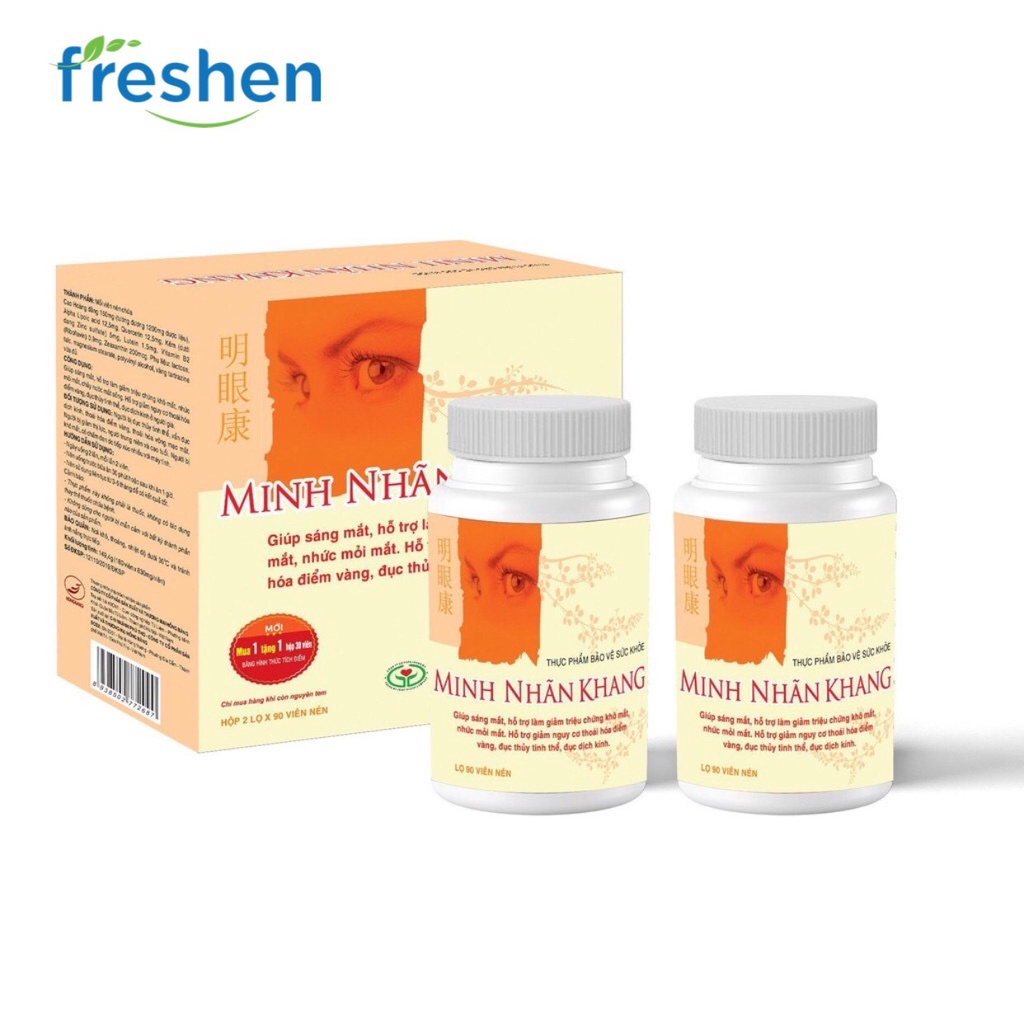 Minh Nhãn Khang Hộp 180 Viên - Giúp Đôi Mắt Luôn Sáng & Ngăn Ngừa Bệnh Lý Về Mắt