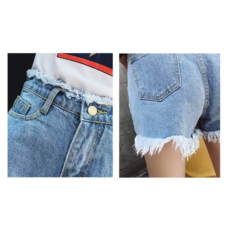 Quần short vải jean tua rua cá tính | BigBuy360 - bigbuy360.vn