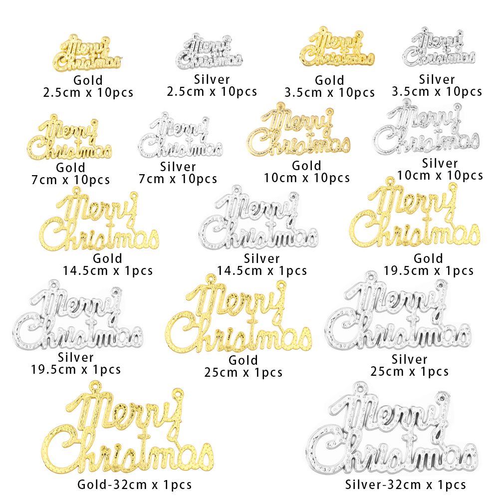 Phụ Kiện Treo Trang Trí Cây Thông Giáng Sinh Hình Chữ Merry Christmas Nhiều Màu Sắc Diy