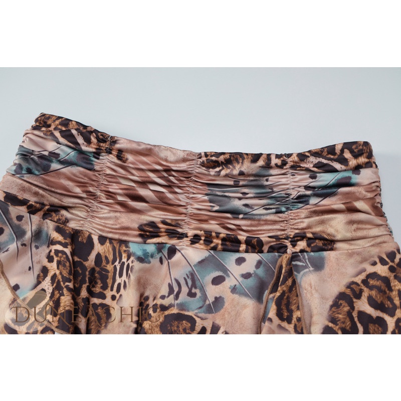 DUNEA Set đồ gồm áo yếm + chân váy in họa thời trang gợi cảm cho nữ