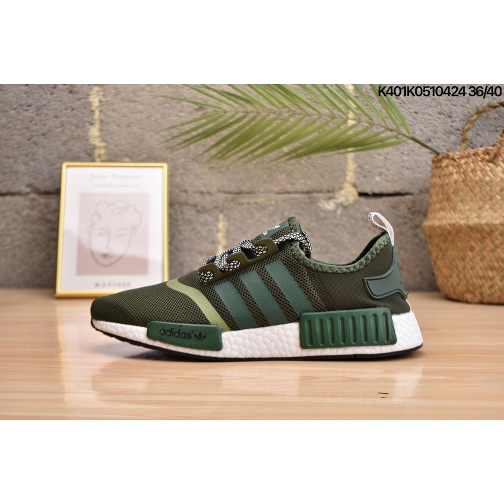 Adidas nmd_stretch dệt kim trên toàn bộ lòng bàn tay tăng cường sốc hấp thụ Giày thể thao