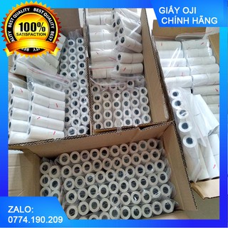 Thùng 100 cuộn giấy in nhiệt hóa đơn/bill k57,k58,k80 ∅35mm - chính hãng oji, hansol