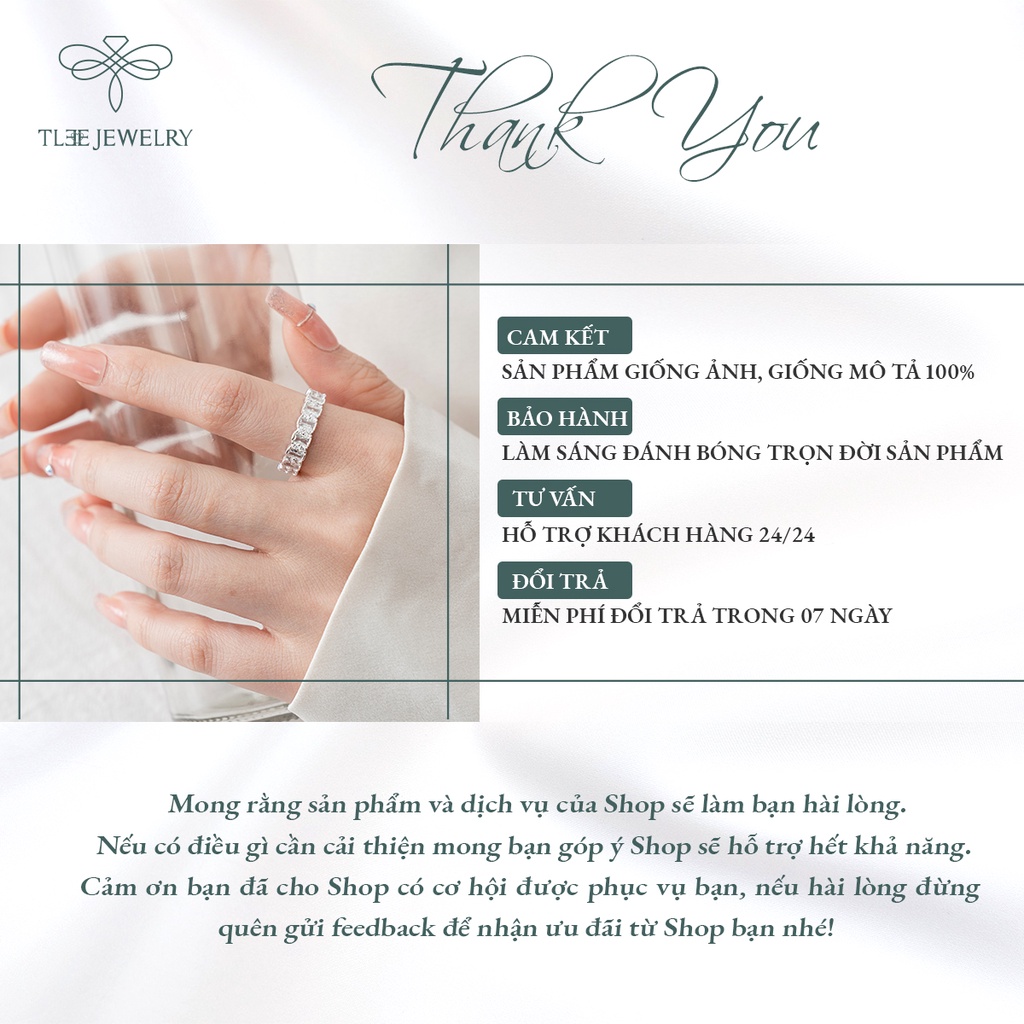 Nhẫn bạc nữ TLEE bản to đính full đá sang trọng NCJ A0178