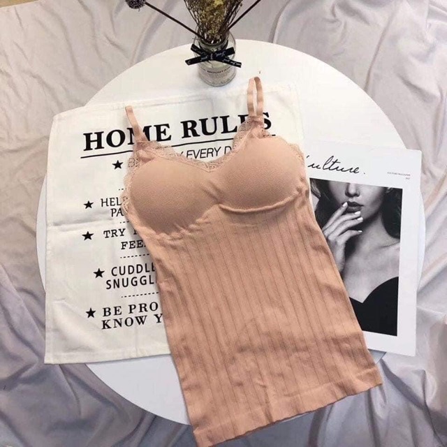 [siêu hót]áo 2 dây thần thánh chất mềm đẹp có mút kèm túi zip