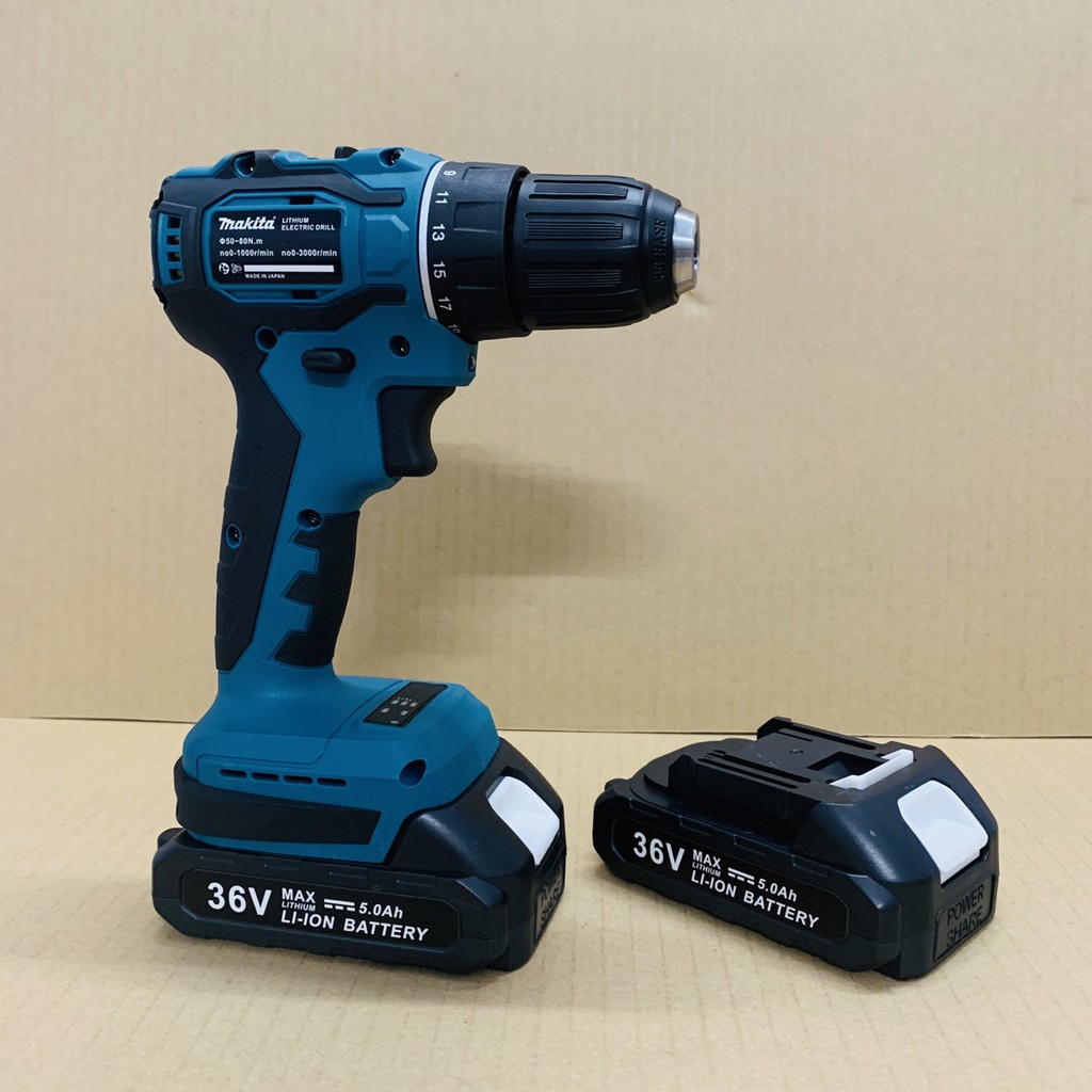 Máy khoan pin Makita 36v, 2 pin, không chổi than, 100% dây đồng