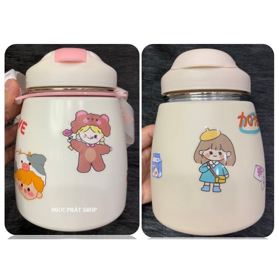 Bình giữ nhiệt cao cấp AHHUAT_900ml inox 304_Kiểu dáng Độc đáo (Chứa nước uống hoặc đồ ăn)