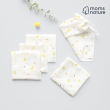 Set 05 khăn sữa sợi tre có họa tiết [Mom's Nature - Hàn Quốc] (70% sợi tre & 30% cotton) cho bé