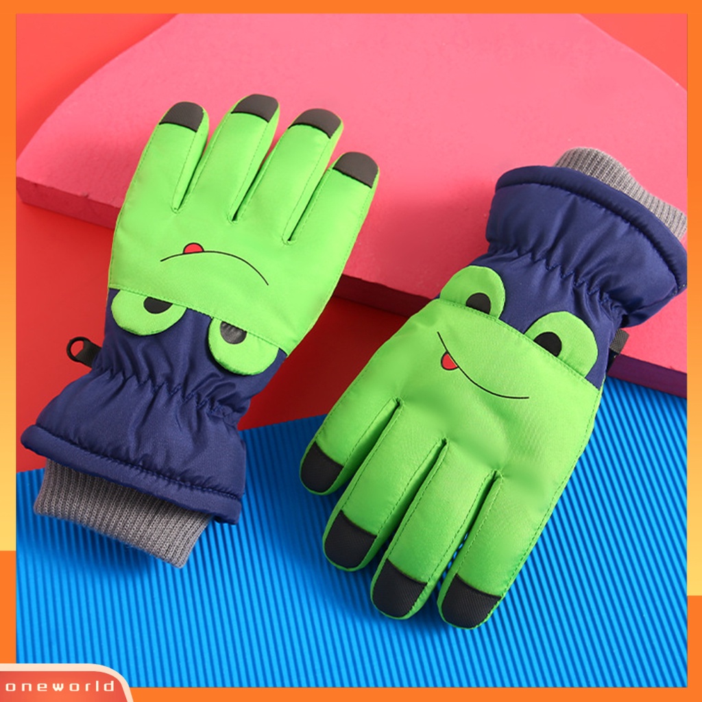 |Bộ Đồ Bơi Một Mảnh Dành Cho Nữ| 1 Đôi Găng Tay Trượt Tuyết Giữ Ấm Chống Trượt Chống Thấm Nước Có Thể Chạm Màn Hình Cảm Ứng Hoạt Hình Dành