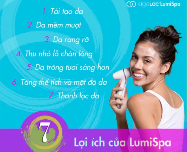 (Hàng Công ty- Có Bảo Hành) Máy Rửa Mặt LumiSpa Nuskin