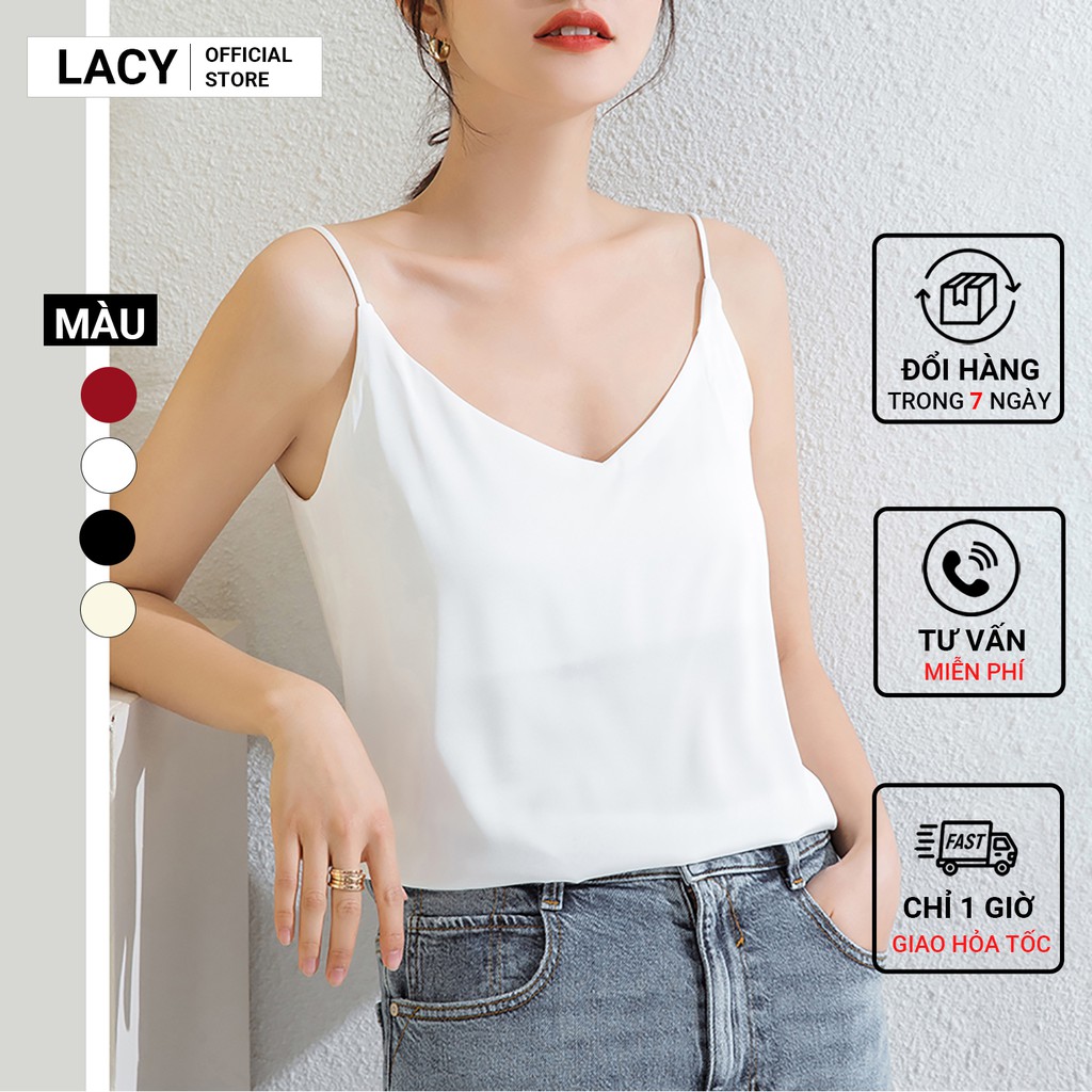 Áo 2 Dây Nữ Lụa Dây Mảnh Cao Cấp Trơn Freesize Đẹp Kết Hợp Áo Vest, Quần Tây, Quần Jean, Chân Váy N129 LACY